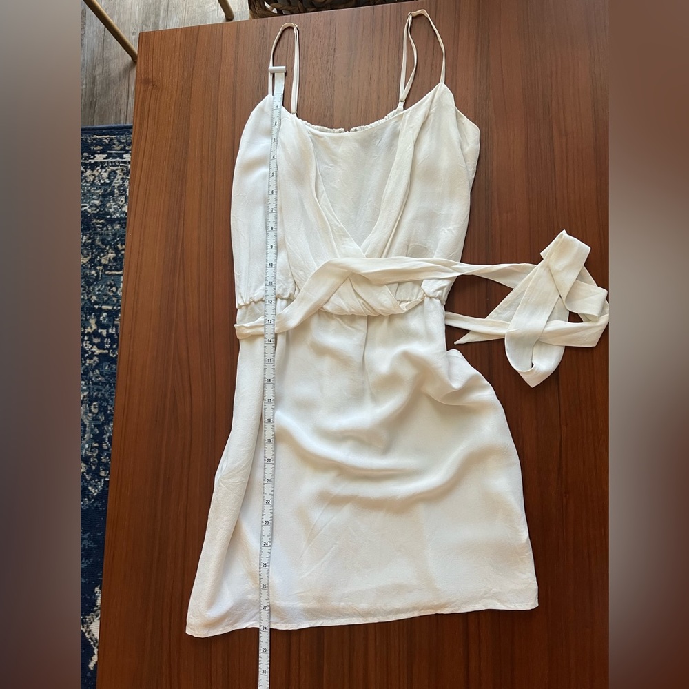 Marciano Silk white mini dress size small in good used condition.